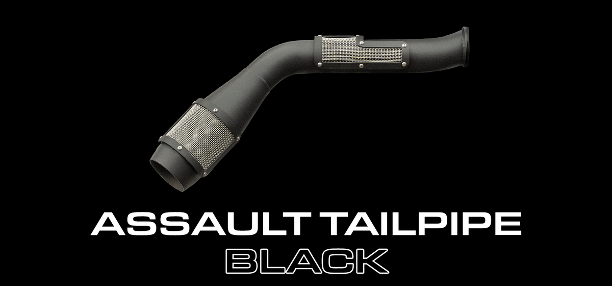 Trask Assault Black Tailpipe for Harley Dyna