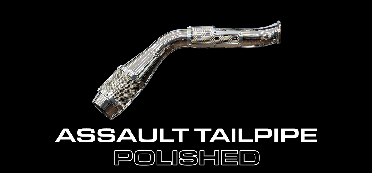 Trask Assault Polished Tailpipe for Harley Dyna