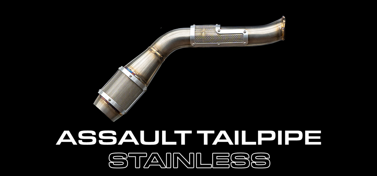 Trask Assault Stainless Tailpipe for Harley Dyna