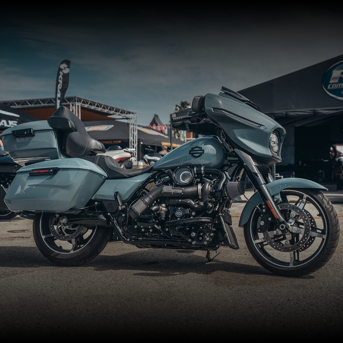 Street Glide with Trask Assault Turbo System