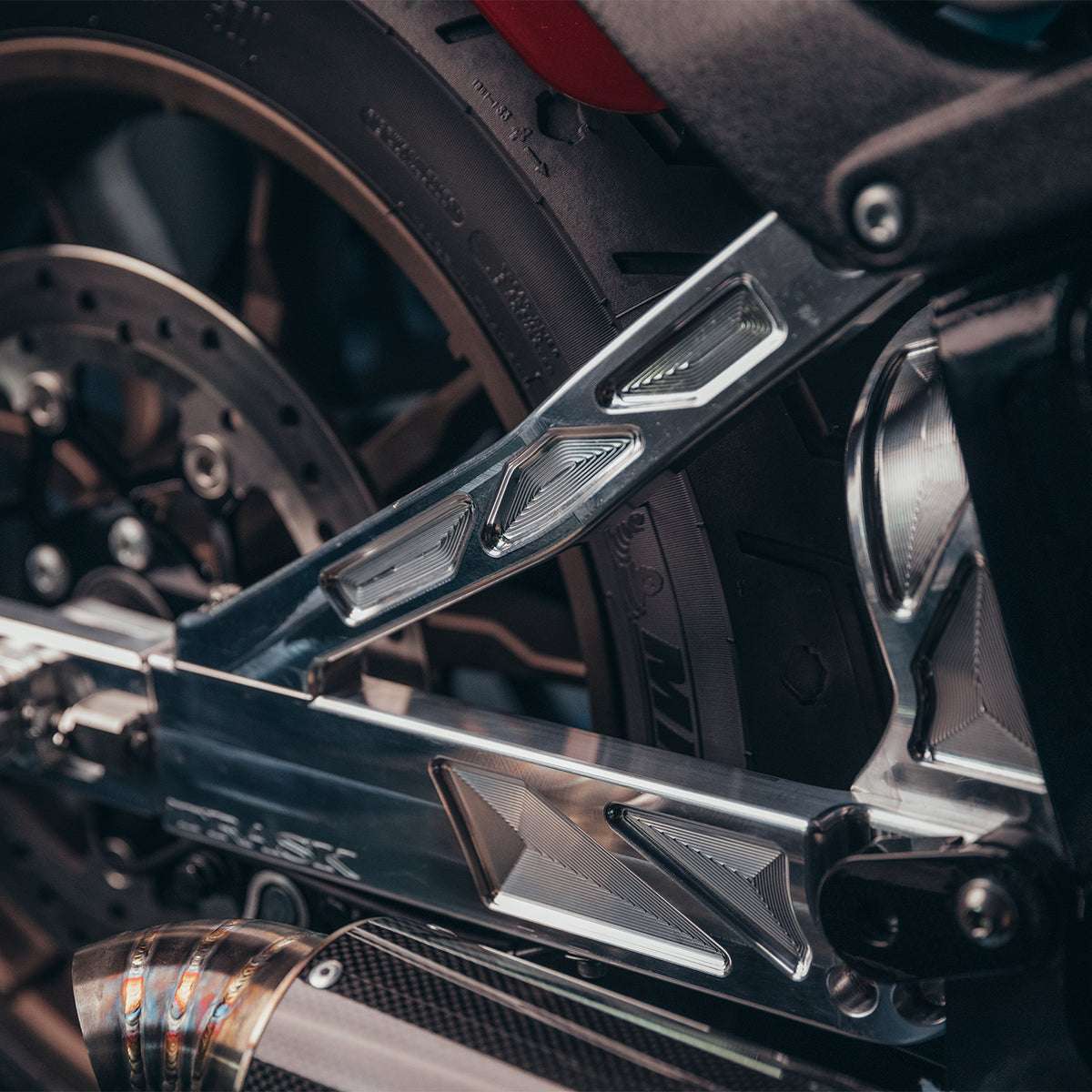 Trask Billet Aluminum Swingarm - Hot Side