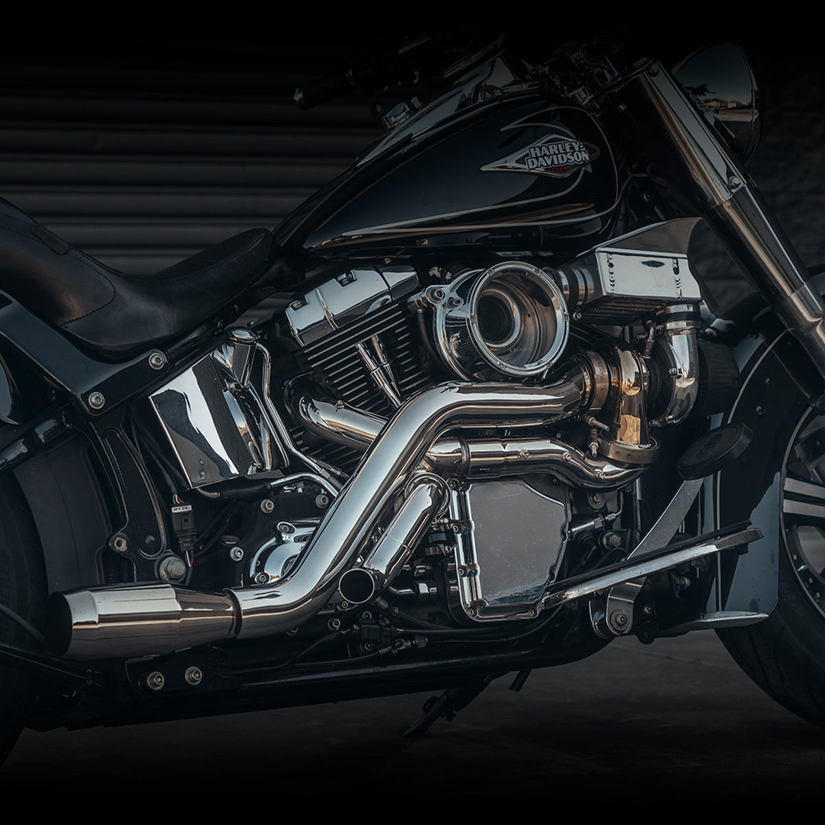 Trask OG Turbo System with Intercooler - Harley-Davidson Twin Cam Softails