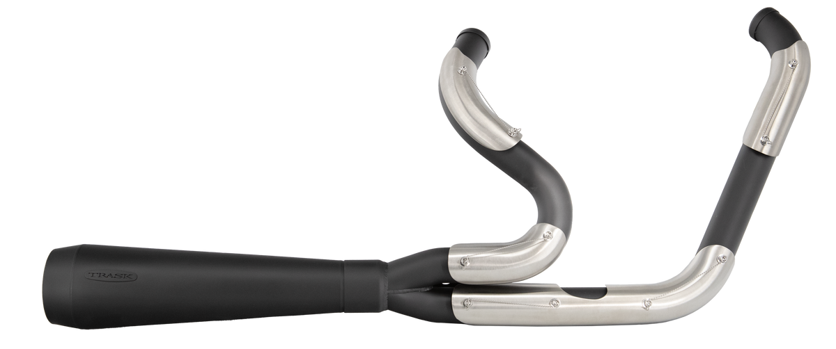 Assault: 2 Into 1 Harley-Davidson Softail Exhaust - Black