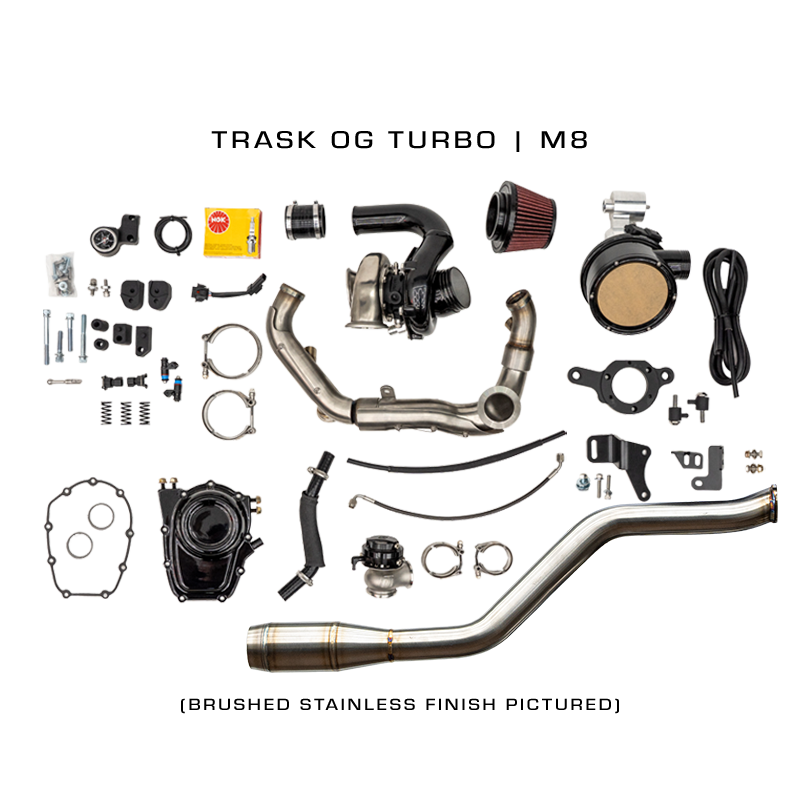 Trask M8 Softail OG Turbo Kit - Brushed Stainless