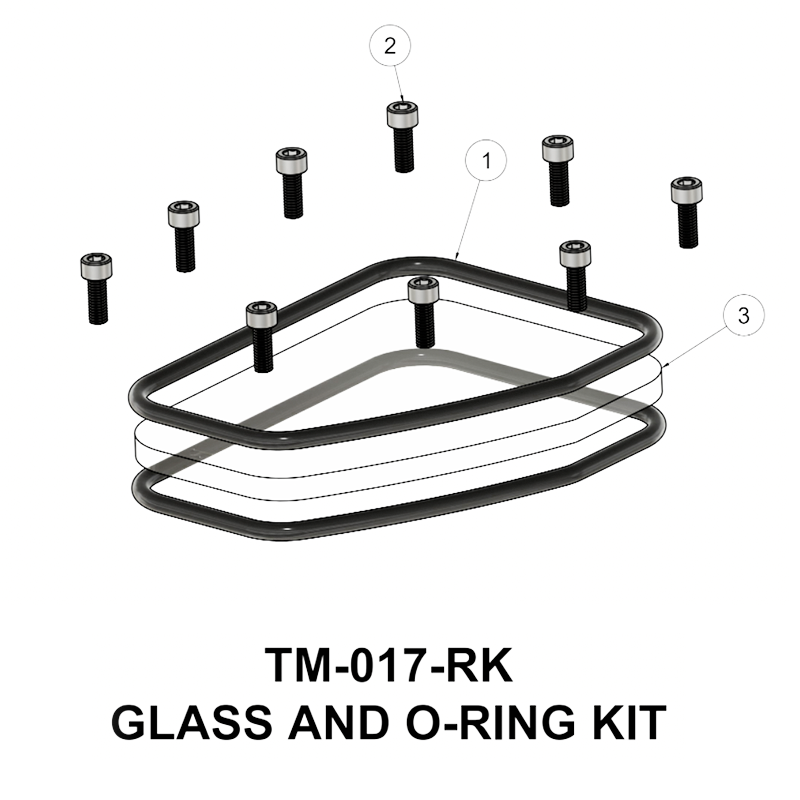 Trask Twin Cam Cam Cover Repair Kit - Glass and O-Ring