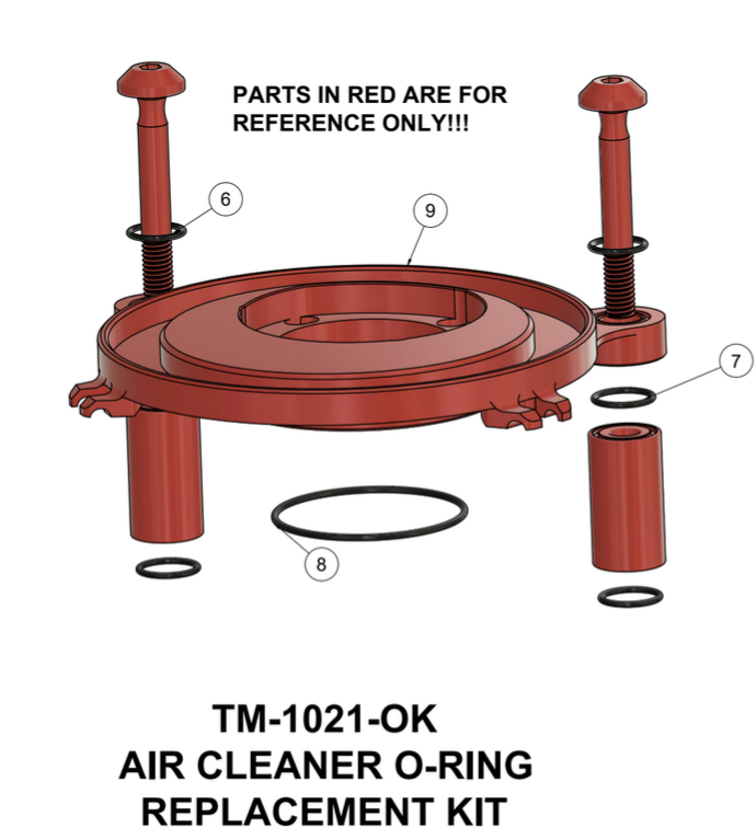 Twin-Cam Air Cleaner O-Ring Kit for Throttle-By-Cable