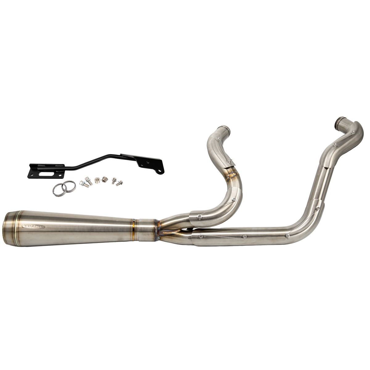 Assault: 2 Into 1 Harley-Davidson Sportster Exhaust - Brushed Stainless