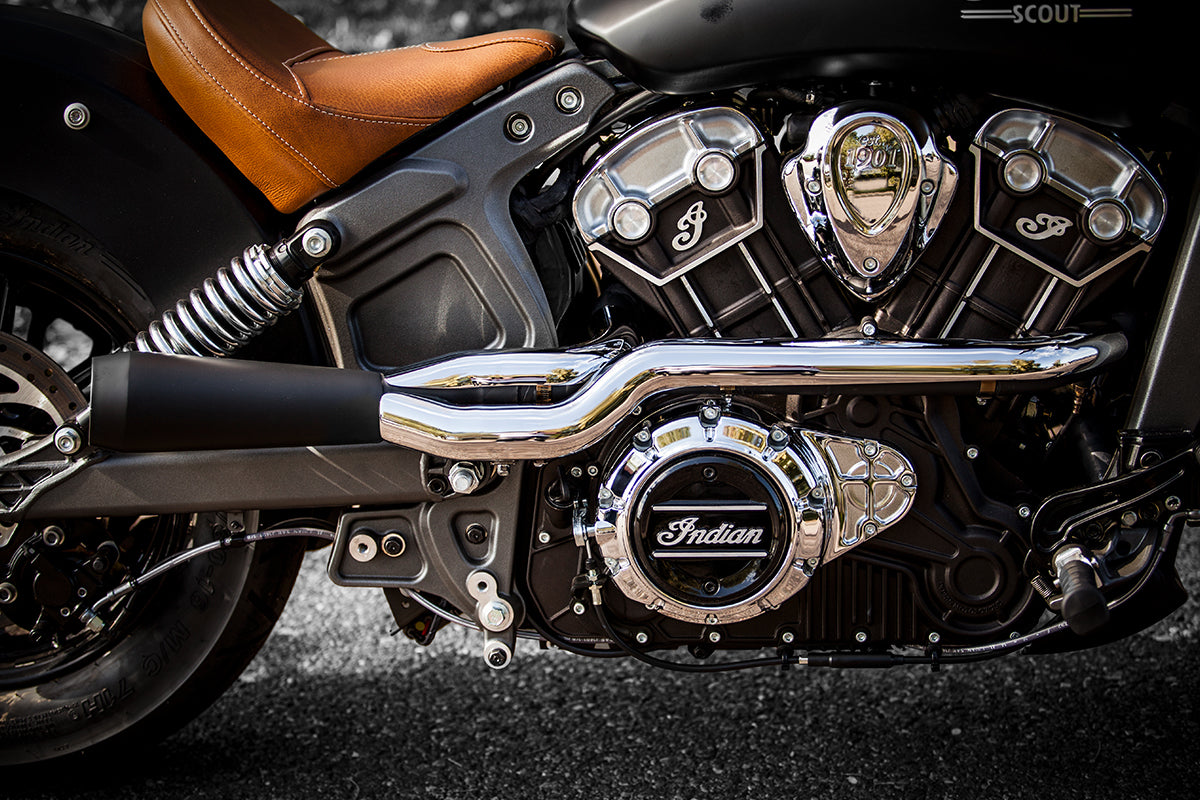 Indian Scout 2 into 1 Exhaust Trask Performance